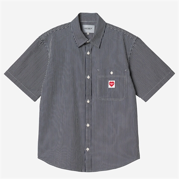 Carhartt WIP Shirt Terrell s/s Dark Navy / Wax